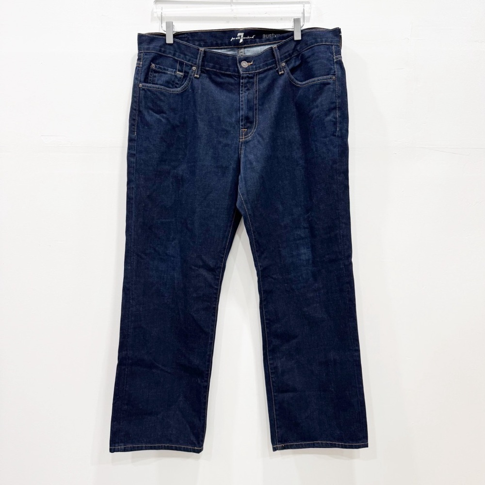 7 For All Mankind Austyn Relaxed Straight Dark Wash Jeans Size 38